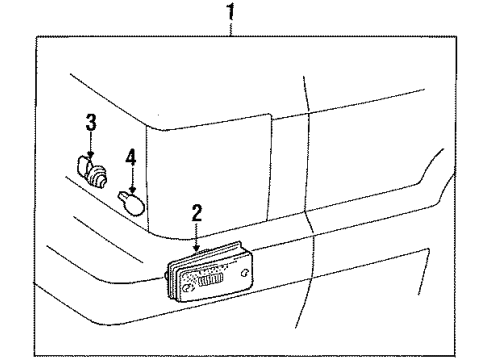 Toyota 81731-28011 Lens, Side Turn Signal Lamp, RH