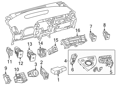 Toyota 55900-47030 Control Assembly, Air Co