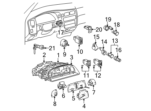 Toyota 83242-04040 Tachometer Assy, Engine