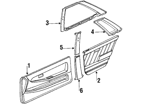 Toyota 67630-16250-01 Board Sub-Assembly, Rear Door Trim, RH