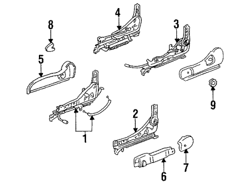 Toyota 72011-20120 ADJUSTER Sub-Assembly, Front Seat, Outer RH