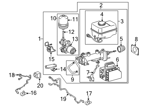 Toyota 47052-60630 Brake Master Cylinder Sub-Assembly