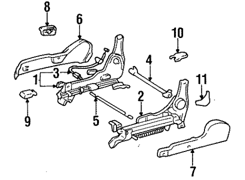 Toyota 72124-10060 Cover, Seat Track Bracket, Outer Front LH