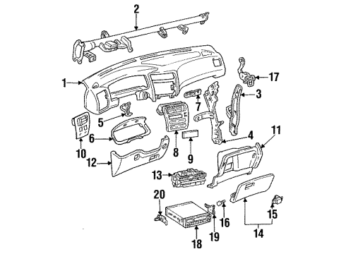 Toyota 55306-02010 Brace Sub-Assembly, Instrument Panel