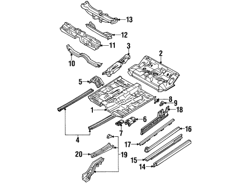 Toyota 57411-12190 Inner Rocker, Passenger Side