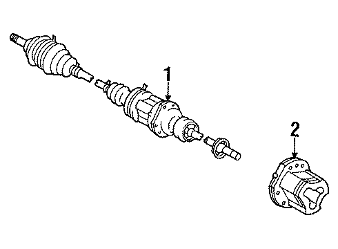 Toyota 43470-29056 Outboard Shaft Assembly