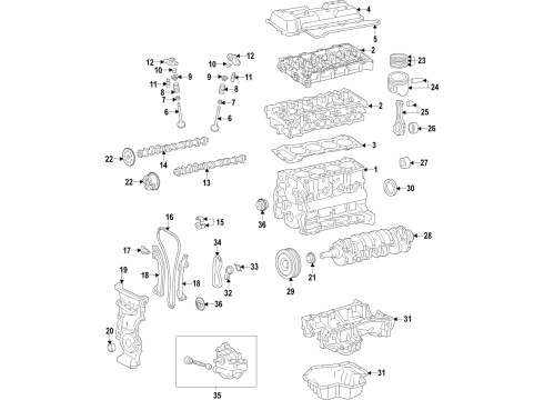 Toyota 13101-37470 Piston Sub-Assembly, W/P