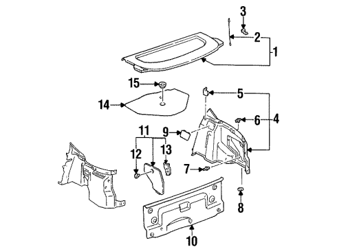 Toyota 64716-20500-C0 Cover, Deck Trim, Rear