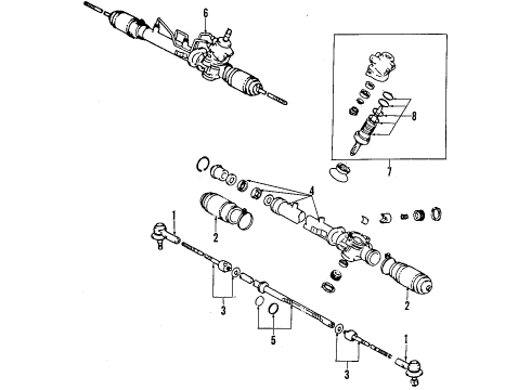 Toyota 04455-20171 Gasket Kit, Power Steering Control Valve Overhole