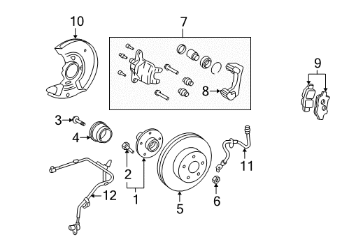 Toyota 04478-47070 Cylinder Kit, Front Dis