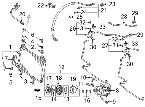 Toyota 88320-52400-84 Echo REMAN COMPRESSO