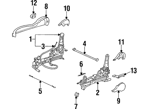 Toyota 72158-24020-C0 Cover, Seat Track Bracket, Inner LH