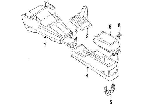 Toyota 58901-12200-03 Box Sub-Assembly, Console, Rear