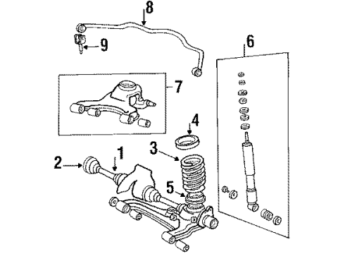 Toyota 48802-14020 Suspension Stabilizer Bar Link Kit