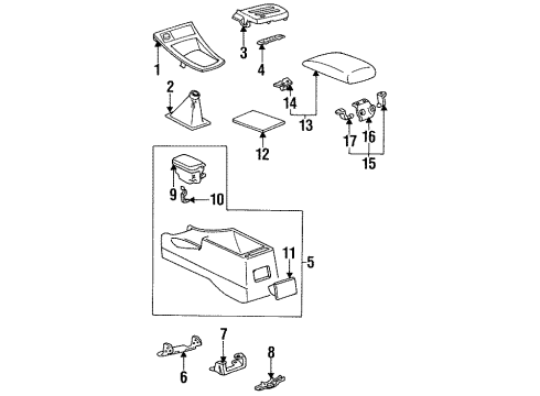 Toyota 74102-20250-C0 Box Sub-Assy, Front Ash Receptacle