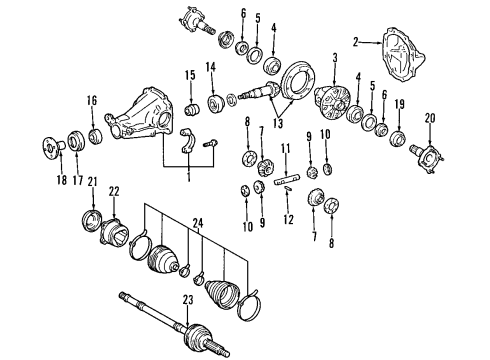 Toyota 41110-42021 Carrier, Rear