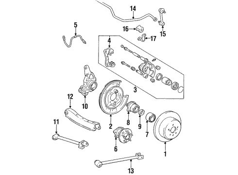 Toyota 42450-20030 Rear Axle Bearing And Hub Assembly