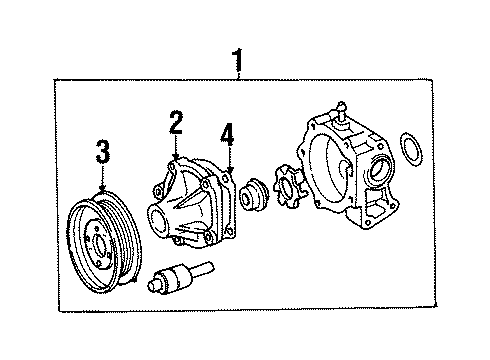 Toyota 16110-19106 Water Pump Assembly W/O Coupling