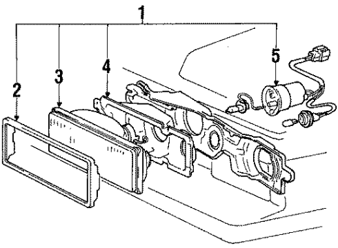 Toyota 81215-14050 Socket & Wire, Fog Lamp