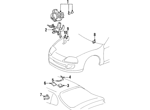 Toyota 88268-14130 Bracket, Skid Control Computer