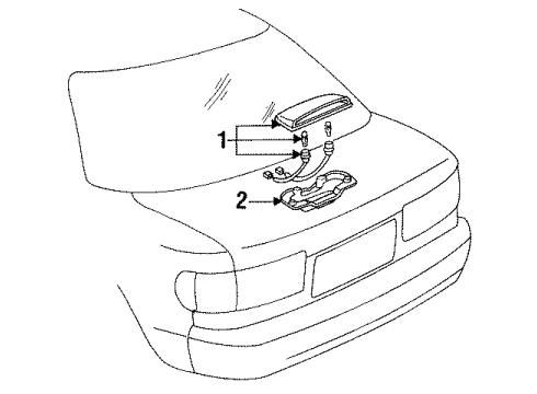 Toyota 81977-20030-02 Cover, Center Stop Lamp