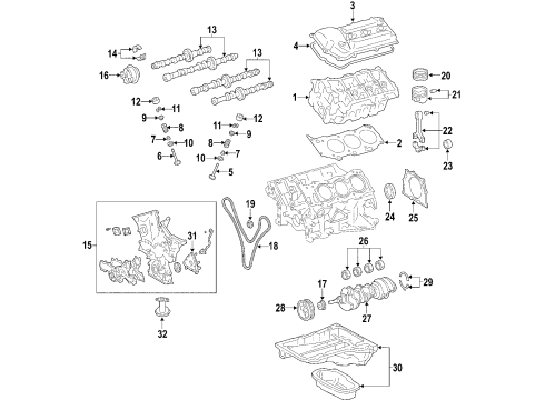 Toyota 19000-0P070 Engine Assembly, Partial