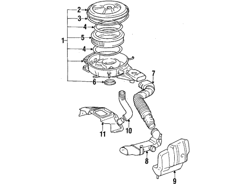 Toyota 17801-64010 Air Cleaner Filter Element Sub-Assembly