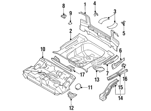 Toyota 58323-12090 Reinforce, Rear Bumper Arm Support, RH