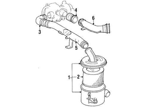 Toyota 17103-54030 Pipe Sub-Assembly, Air Cleaner