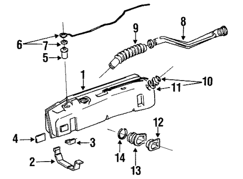 Toyota 77012-17020 Tube Sub-Assy, Fuel Tank Breather