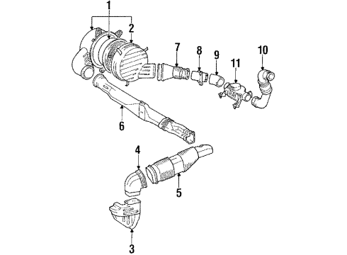 Toyota 17883-16020 Hose, Air Cleaner