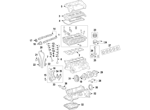 Toyota 19000-36220 Engine Assembly,Partial