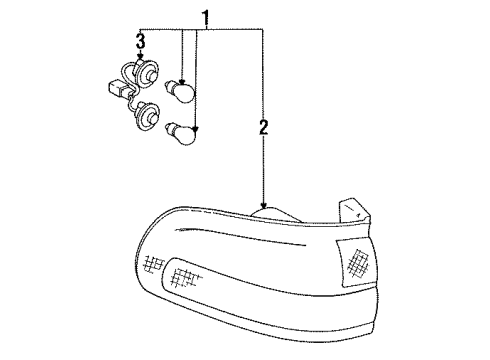 Toyota 81560-95D01 Lamp Assy, Rear Combination, LH