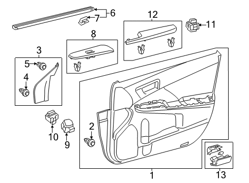 Toyota 84872-06070 Switch, Outer Mirror