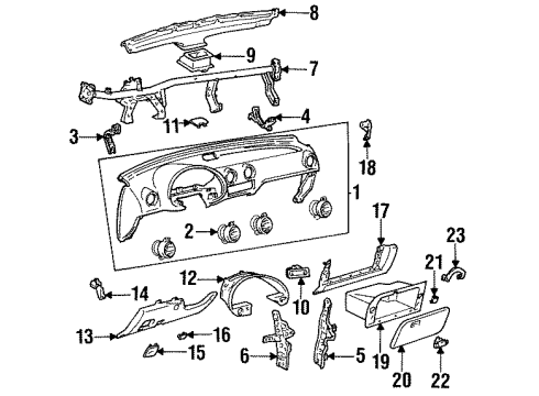 Toyota 55650-16071-22 Register Assy, Instrument Panel