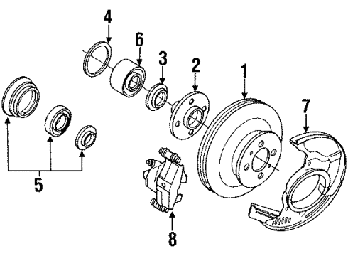 Toyota 47701-12030 Piston Sub-Assy, Rear Disc Brake