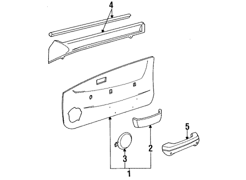 Toyota 67605-16410-C0 Base Sub-Assy, Front Door Trim, RH