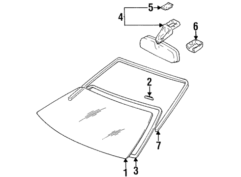 Toyota 56111-16420 Glass, Windshield