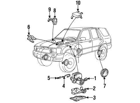 Toyota 89545-35010 Sensor, Speed, Rear RH