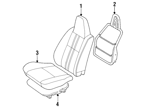 Toyota 71410-1G350-B2 Cushion Assembly, Front Seat, LH