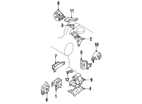 Toyota 12316-16010 Bracket, Engine Mounting RH