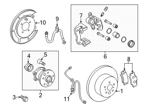 Toyota 04479-33280 Cylinder Kit, Disc Brake, Rear