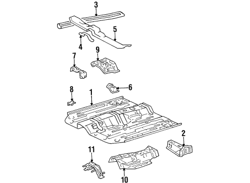 Toyota 58104-16020 Bracket Sub-Assy, Catalytic Converter Support