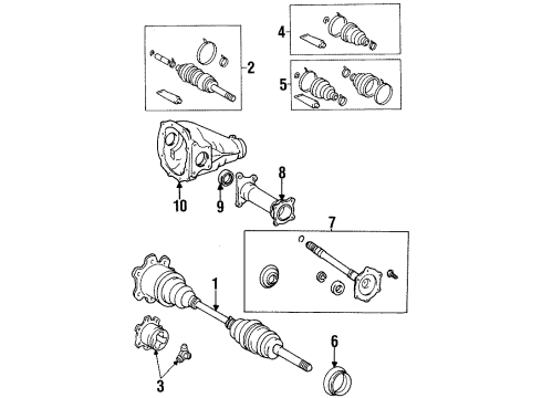 Toyota 41110-34120 Front Differential Carrier Assembly