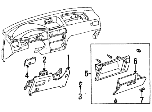 Toyota 55550-16120-B0 Door Assy, Glove Compartment