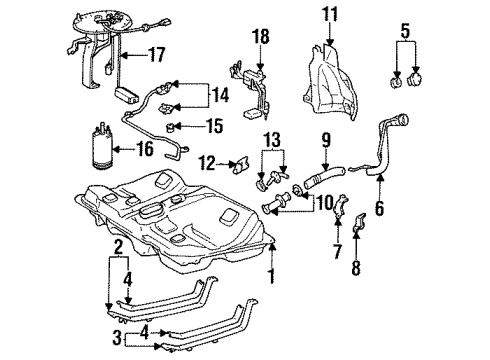 Toyota 77201-20450 Pipe Sub-Assy, Fuel Tank Inlet