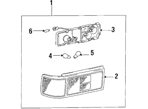 Toyota 81550-20701 Lamp Assy, Rear Combination, RH