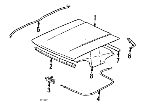 Toyota 53410-12051 Hinge Assembly, Hood, RH