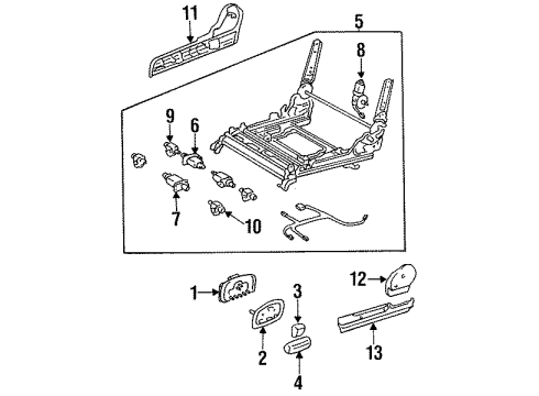 Toyota 84922-22060 Switch Assy, Power Seat