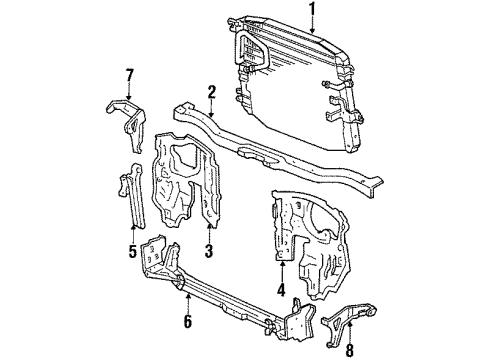 Toyota 53916-12060 Radiator Support Brace, Driver Side